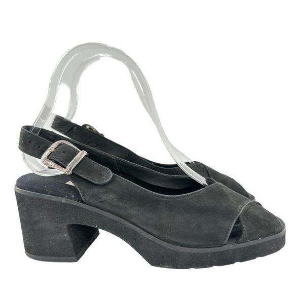 Andre assous featherweights sandals 7.5 black nubuck leather vintage 80s 90s - Picture 13 of 13